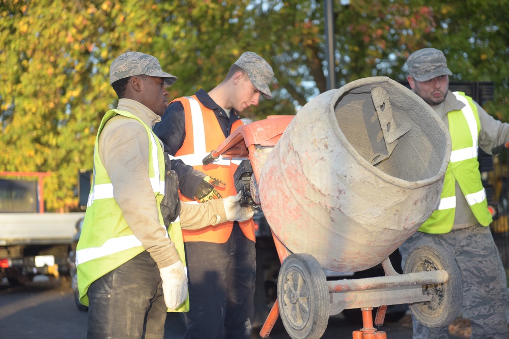 RAF Mildenhall Gate 6 construction