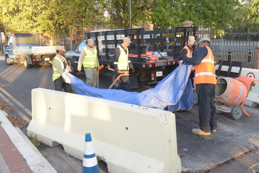 RAF Mildenhall Gate 6 construction