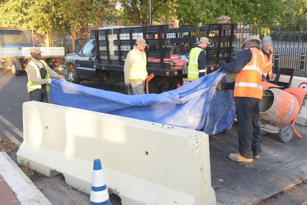 RAF Mildenhall Gate 6 construction