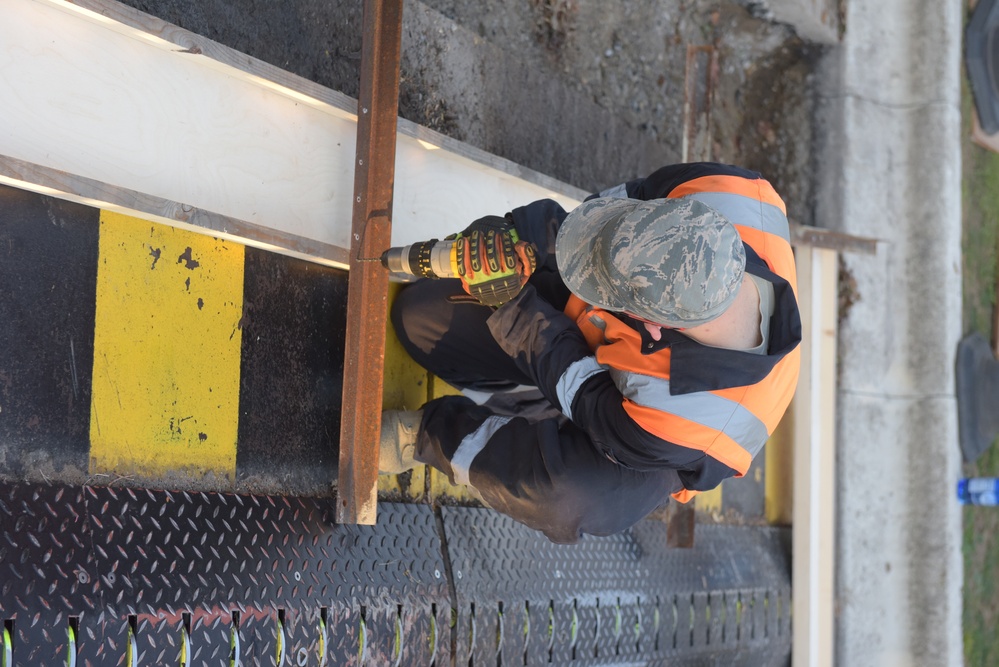 RAF Mildenhall Gate 6 construction