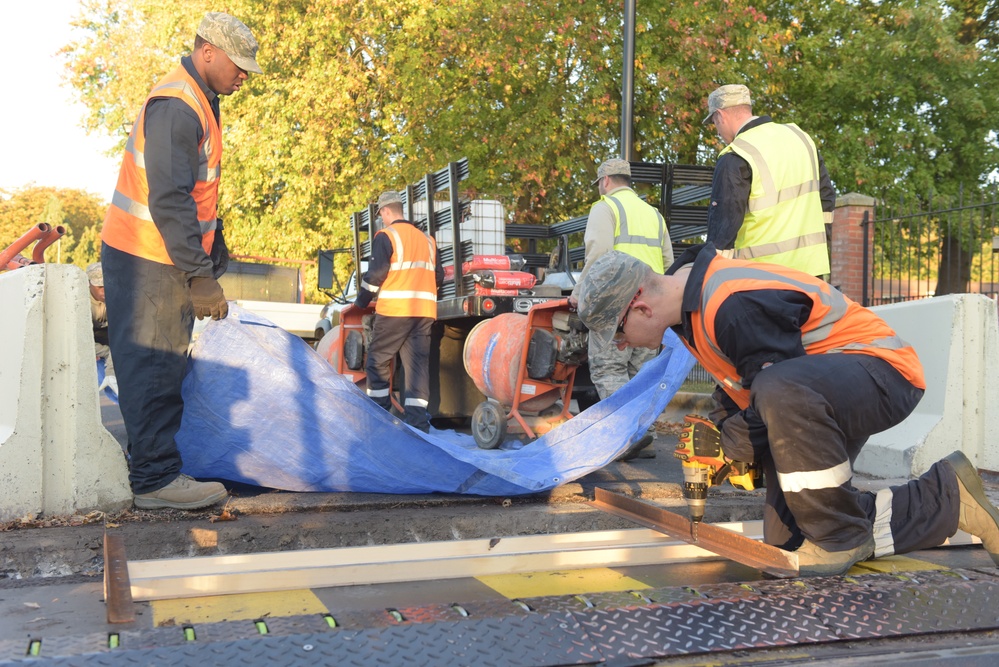 RAF Mildenhall Gate 6 construction