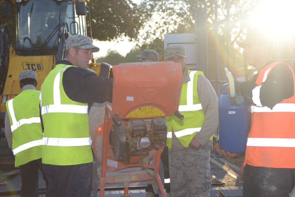 RAF Mildenhall Gate 6 construction