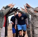 Airmen brave cold weather during half marathon