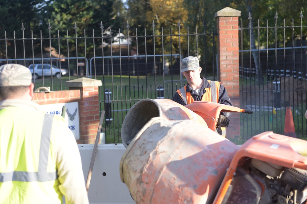 RAF Mildenhall Gate 6 construction