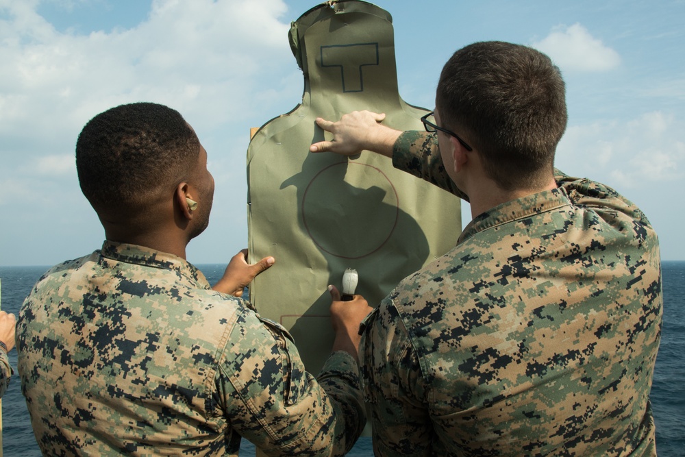 Company F Marines refine weapon proficiency during marksmanship training