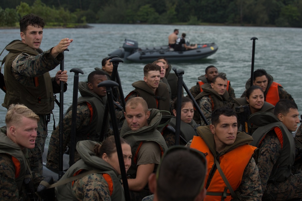 Koa Moana Rappels and Swims with the French Army