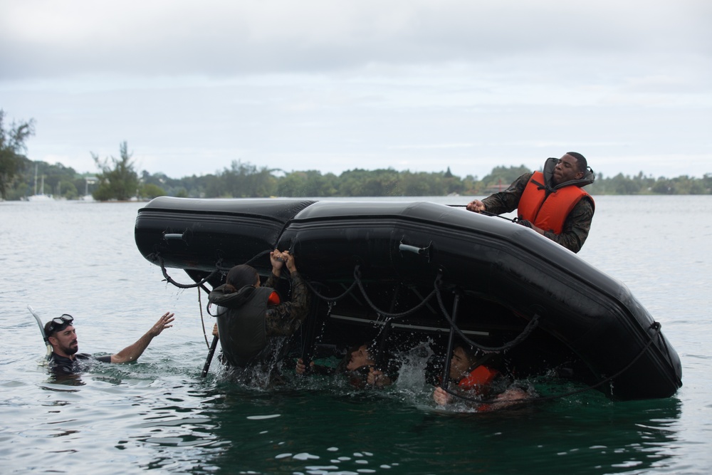 Koa Moana Rappels and Swims with the French Army