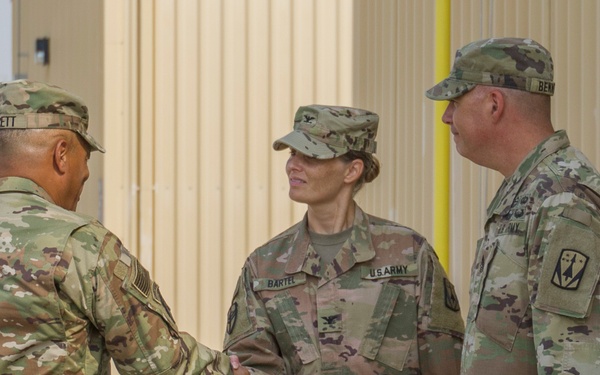 Lt. Gen. Michael X. Garrett, U.S. Army Central commander, visits the 31st Air Defense Artillery Brigade in Qatar
