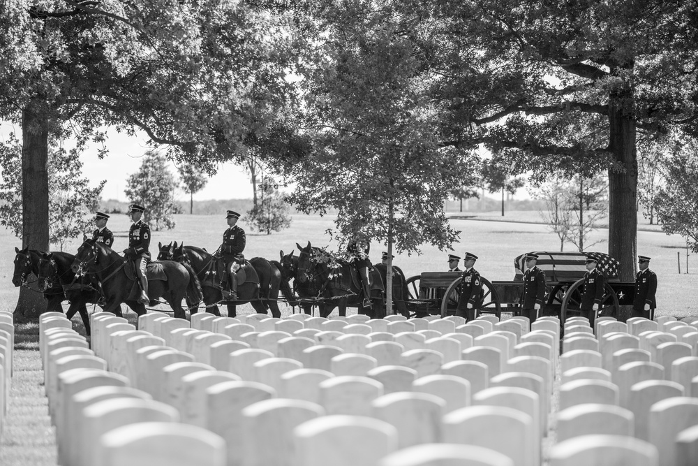 Military Funeral Honors With a Funeral Escort For U.S. Army Lt. Col. Robert Nopp Who Died During the Vietnam War