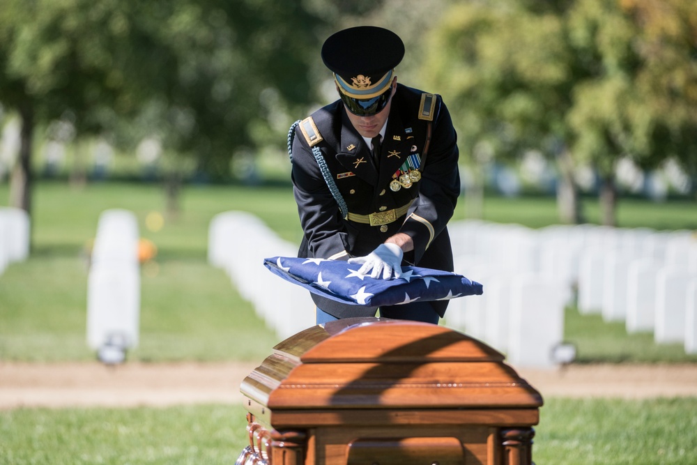 Military Funeral Honors With a Funeral Escort For U.S. Army Lt. Col. Robert Nopp Who Died During the Vietnam War