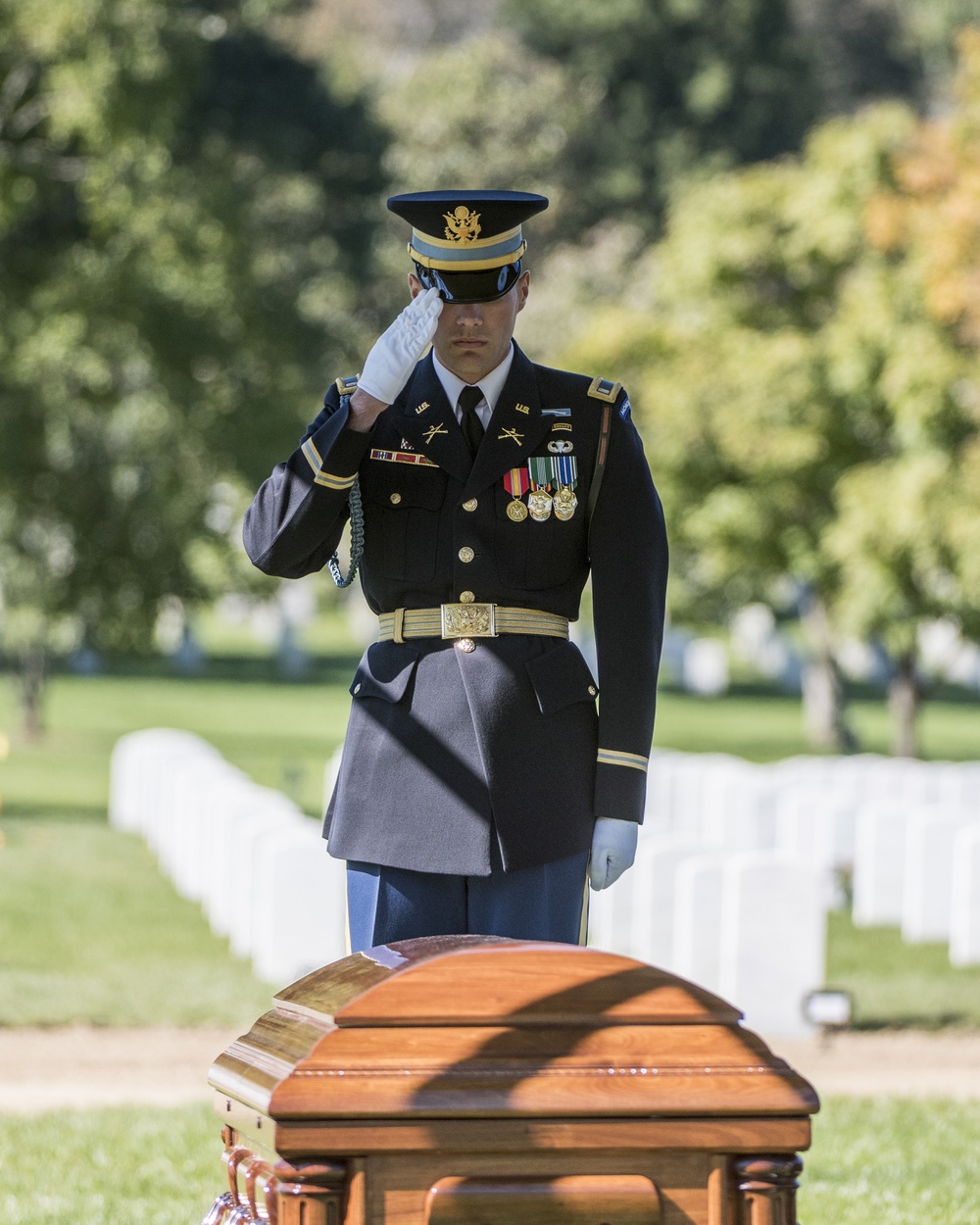 Military Funeral Honors With a Funeral Escort For U.S. Army Lt. Col. Robert Nopp Who Died During the Vietnam War