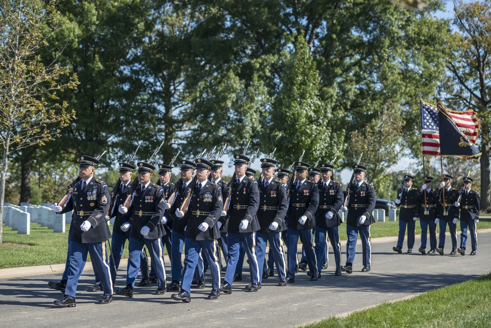 Military Funeral Honors With a Funeral Escort For U.S. Army Lt. Col. Robert Nopp Who Died During the Vietnam War