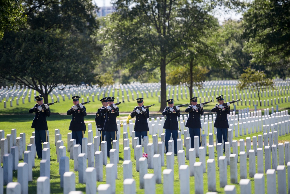 Military Funeral Honors With a Funeral Escort For U.S. Army Lt. Col. Robert Nopp Who Died During the Vietnam War