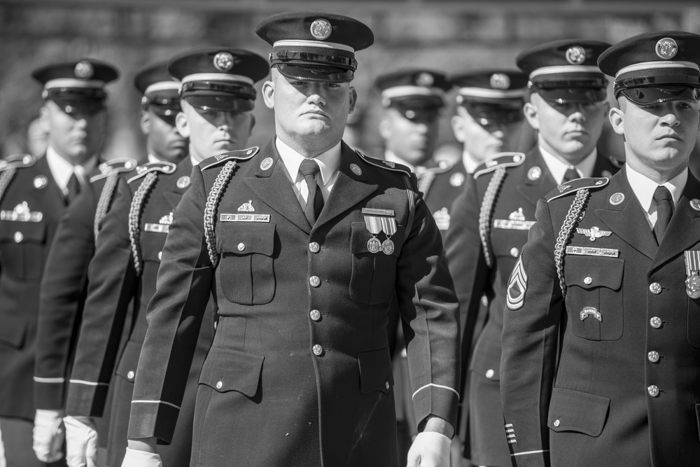 Military Funeral Honors With a Funeral Escort For U.S. Army Lt. Col. Robert Nopp Who Died During the Vietnam War