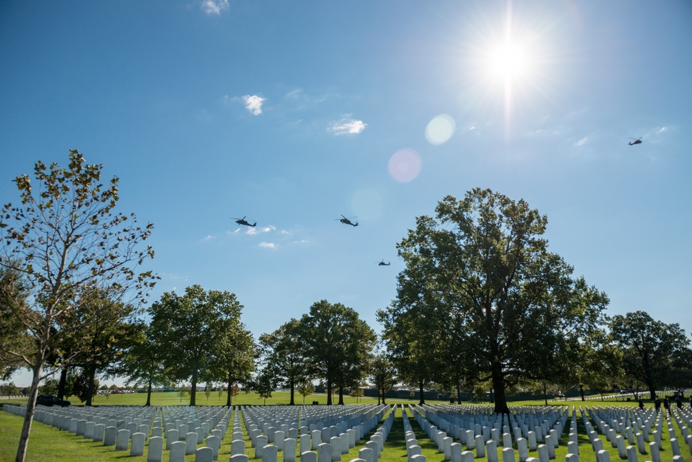 Military Funeral Honors With a Funeral Escort For U.S. Army Lt. Col. Robert Nopp Who Died During the Vietnam War