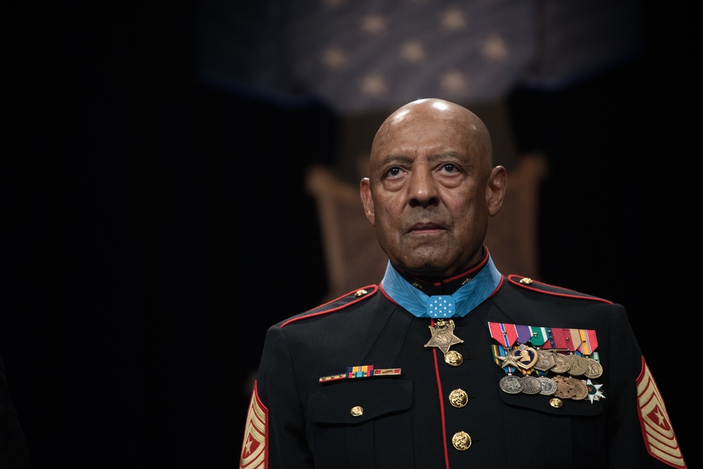 DSD inducts Marine Corps. Sgt. Maj. Canley in to the Hall of Heroes