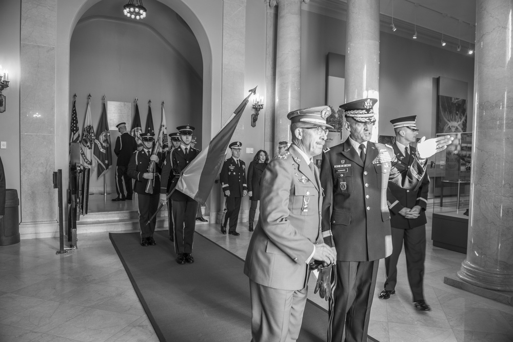 Spanish Chief of Defence Gen. Fernando Alejandre Participates in an Armed Forces Wreath-Laying Ceremony at the Tomb of the Unknown Soldier