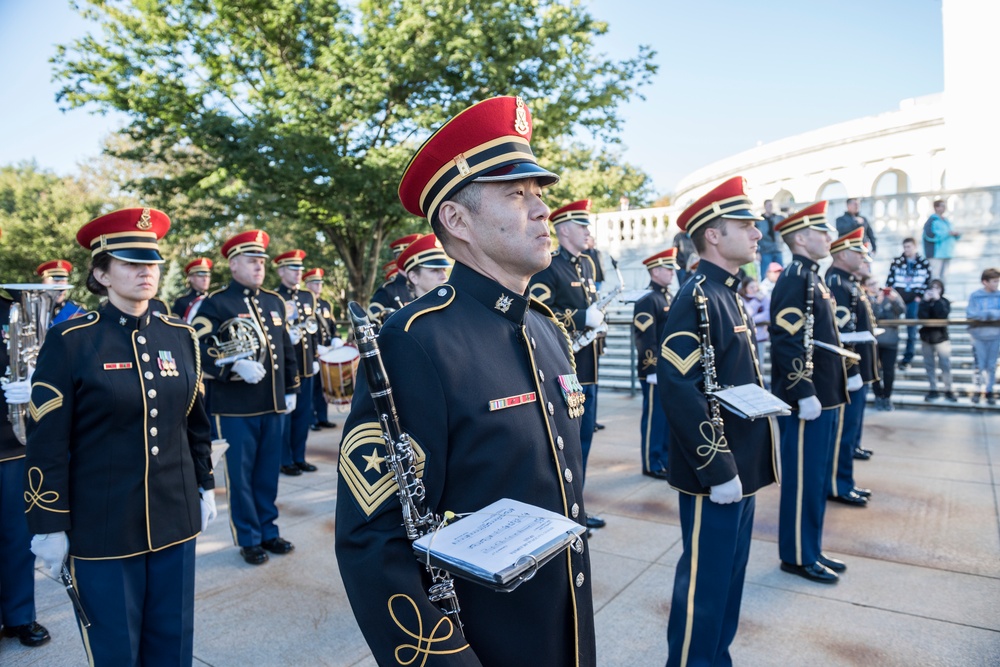 Spanish Chief of Defence Gen. Fernando Alejandre Participates in an Armed Forces Wreath-Laying Ceremony at the Tomb of the Unknown Soldier