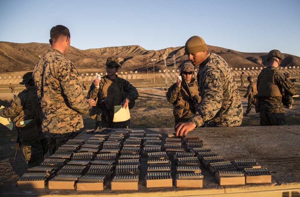 Marines conduct Table II of rifle qualification