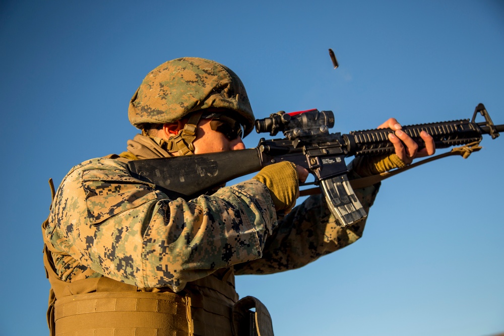 Marines conduct Table II of rifle qualification