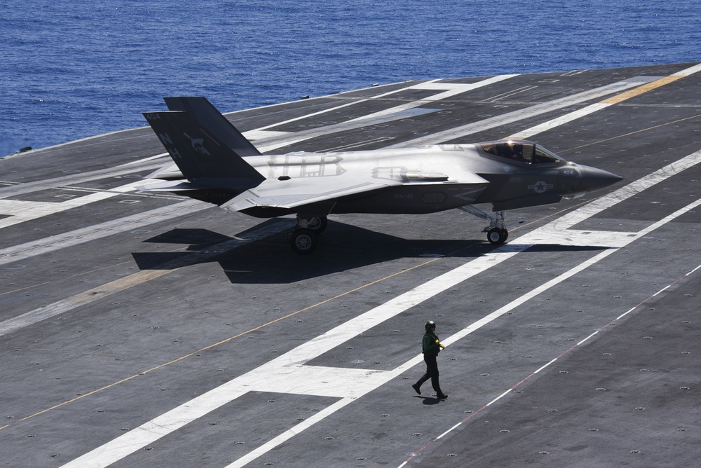 Carrier strike group operations in the Atlantic Ocean.