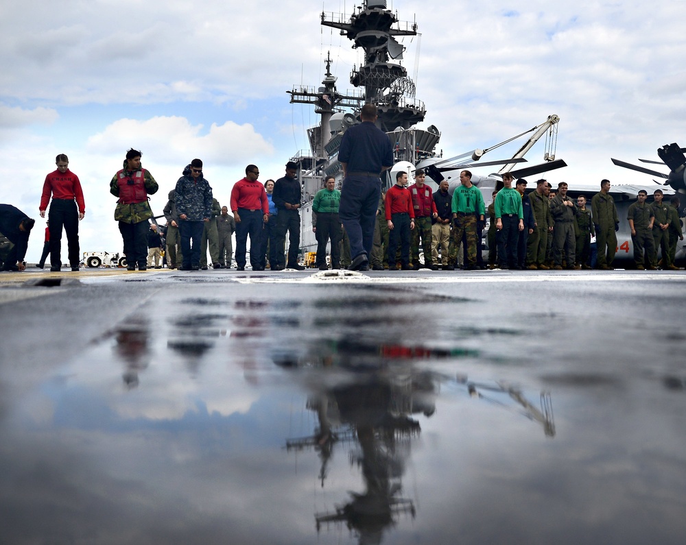 Foreign object debris (FOD) walk down aboard USS Wasp