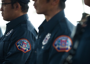 Combined Arms Training Center Camp Fuji hosts the Shizuoka Prefectural Fire Academy for flashover drills