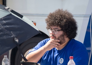 Hurricane survivors register for disaster assistance with FEMA DSA Teams