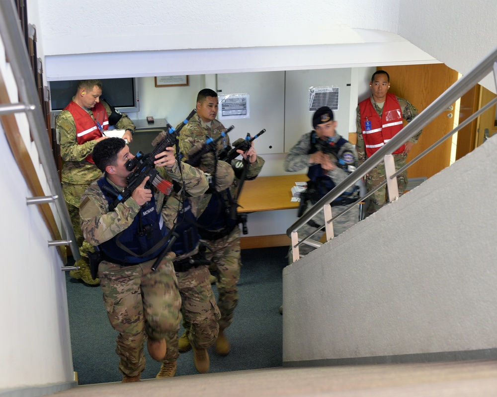 KMC Airmen practice active shooter response