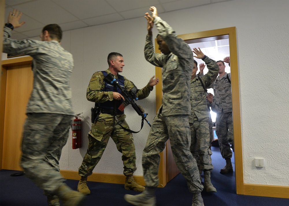 KMC Airmen practice active shooter response