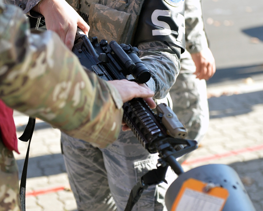 KMC Airmen practice active shooter response