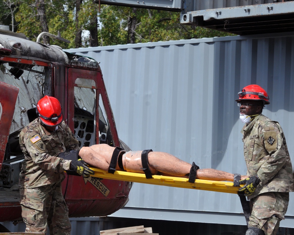 Engineer Soldiers certified in Urban Search and Rescue