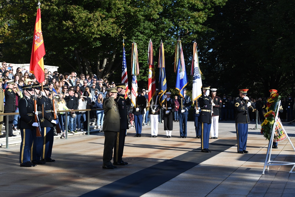 Armed Forces Full Honor Wreath Laying Ceremony iho CHOD Spain