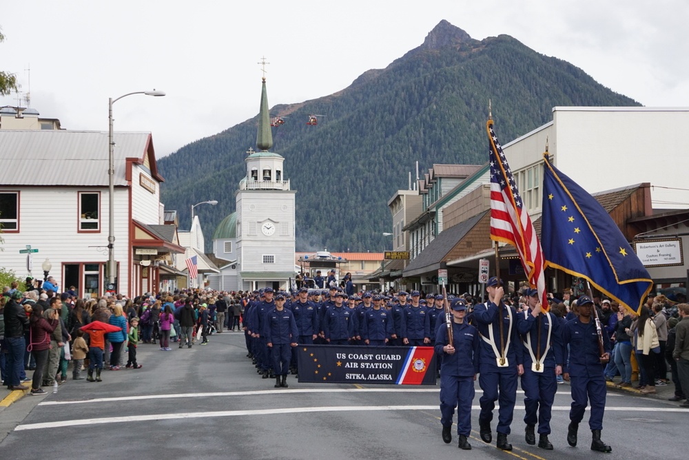 Coast Guard Air Station Sitka participates in Alaska Day parade