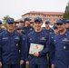 Master Chief Petty Officer of the Coast Guard presents Air Station Sitka EPOQ