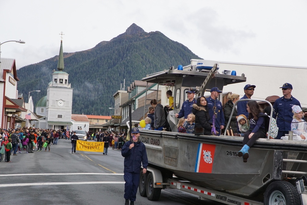 Coast Guard Air Station Sitka participates in Alaska Day parade