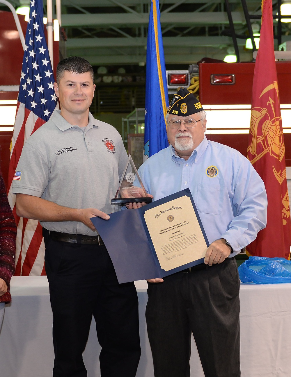2018 American Legion Post 339 firefighter of the year