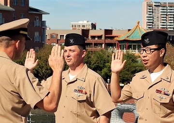 Naval Museum hosts a re-enlistment ceremony