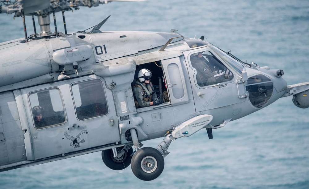 USS Wasp (LHD 1) conducts flight operations