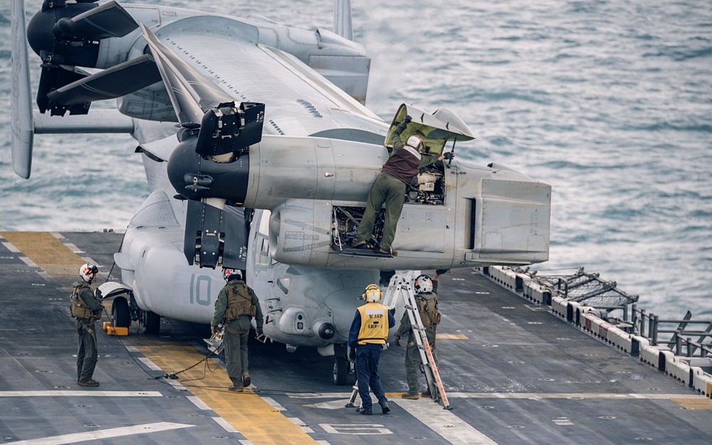 USS Wasp (LHD 1) conducts flight operations