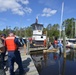 Federal and State agencies observe Resolve Marine Group during boat lift operations in Minnesott Beach, NC