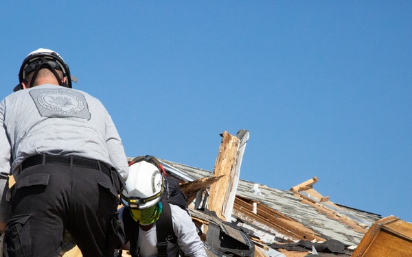 Urban search and rescue crews in Mexico Beach sifts through debris of what used to be homes and businesses
