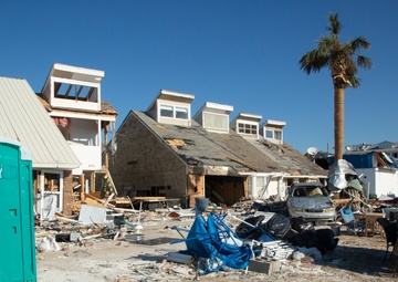 damages of homes and businesses in Mexico Beach