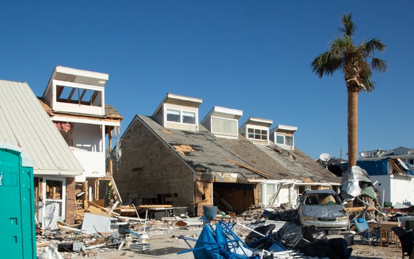 damages of homes and businesses in Mexico Beach