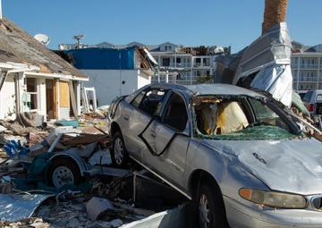 damages of homes and businesses in Mexico Beach