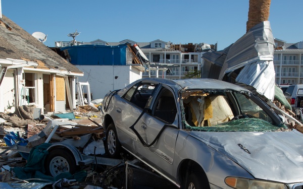 damages of homes and businesses in Mexico Beach