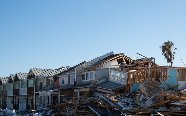 damages of homes and businesses in Mexico Beach