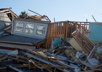 damages of homes and businesses in Mexico Beach