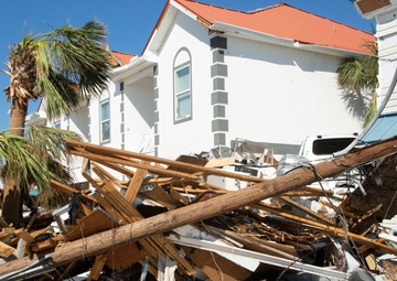 damages of homes and businesses in Mexico Beach
