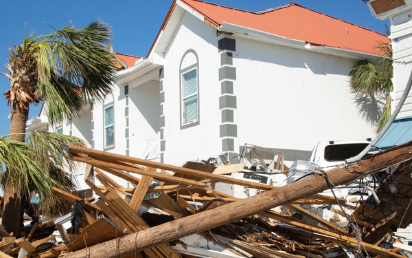 damages of homes and businesses in Mexico Beach